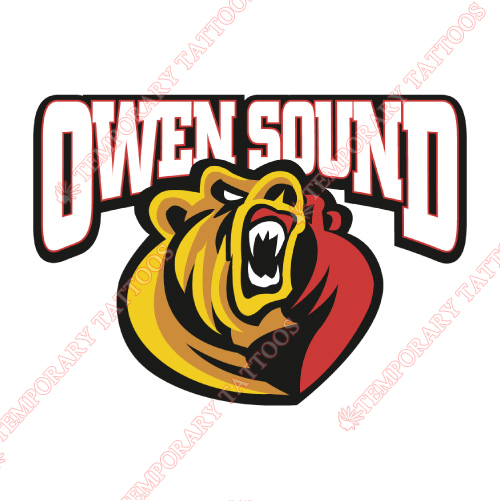 Owen Sound Attack Customize Temporary Tattoos Stickers NO.7373